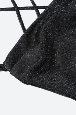 Glitter Backless Mini Dress