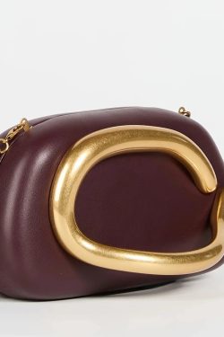 Gold Handle Clutch Bag