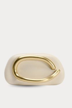 Gold Handle Clutch Bag