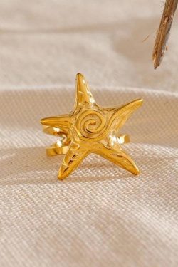 Gold Starfish Ring