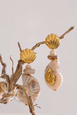 Golden Seashell Earrings