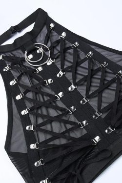 Goth Backless Halter Top