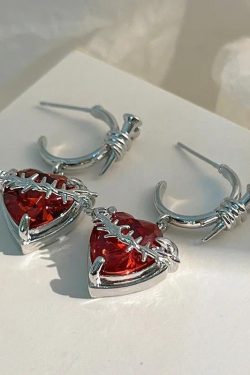 Goth Barbed Heart Earrings