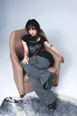 Goth Butterfly Print Tee