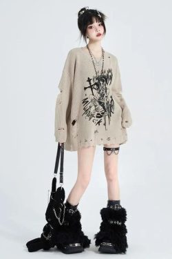 Goth Distressed Sweater