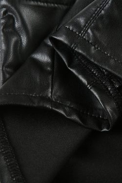 Goth Faux Leather Crop Top