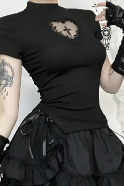 Goth Heart & Cross Top