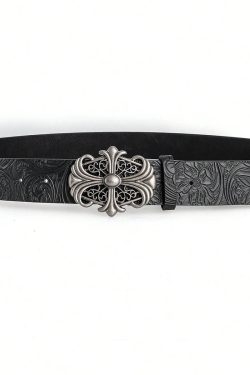 Goth Metal Cross Belt