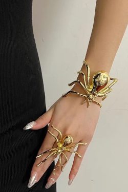 Goth Spider Bracelet & Ring
