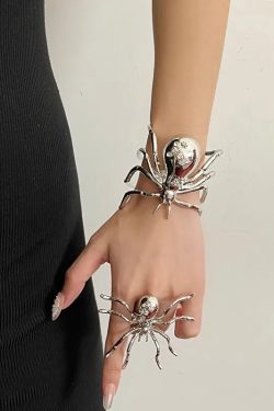 Goth Spider Bracelet & Ring