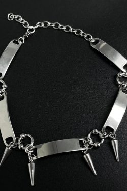 Goth Spiked Metal Choker