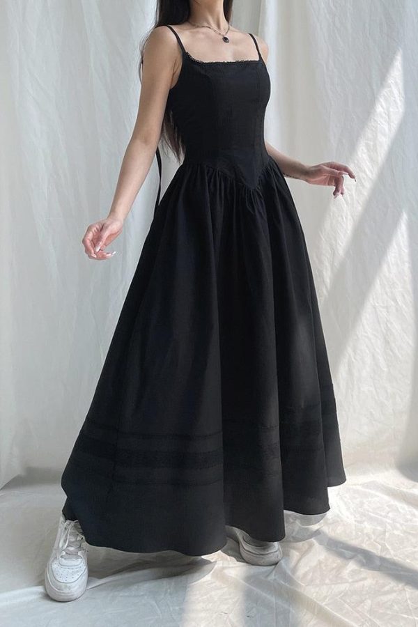 Goth Strap Maxi Dress