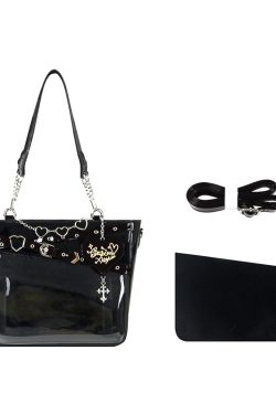 Gothic Black Large Capacity Tote Ita Bag