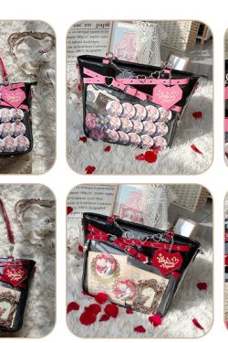 Gothic Black Large Capacity Tote Ita Bag