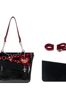 Gothic Black Large Capacity Tote Ita Bag