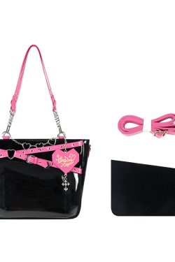 Gothic Black Large Capacity Tote Ita Bag