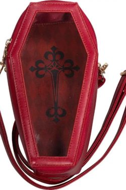 Gothic Coffin Ita Bag: Vampire Crossbody Mini Bag, Halloween Purse