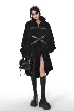 Gothic Faux Fur Fluffy Long Jacket