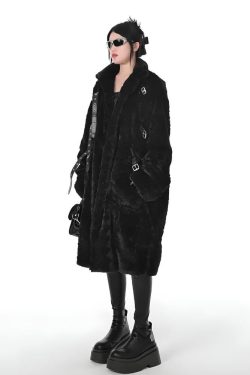 Gothic Faux Fur Fluffy Long Jacket