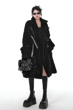 Gothic Faux Fur Fluffy Long Jacket