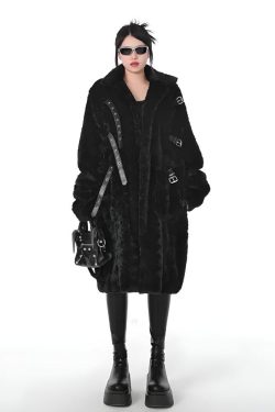 Gothic Faux Fur Fluffy Long Jacket