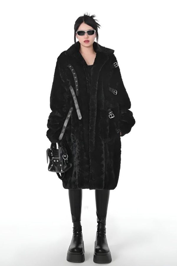 Gothic Faux Fur Fluffy Long Jacket
