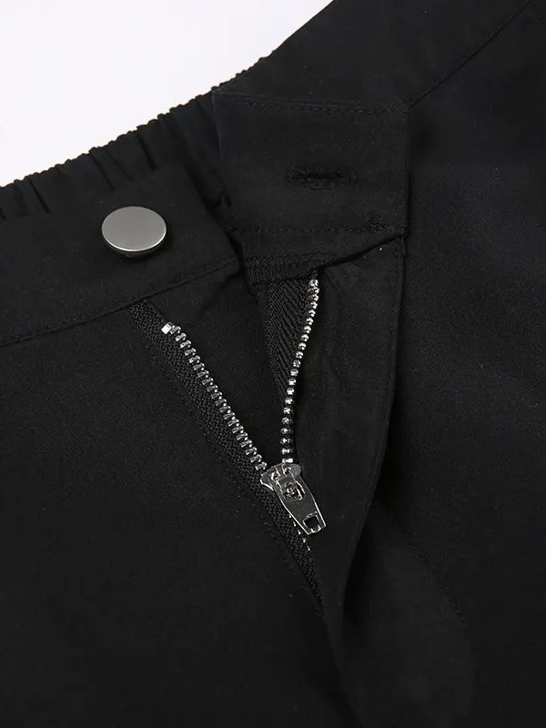 Gothic Lace Up Flare Pants