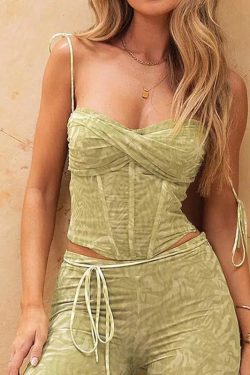 Green Corset Top
