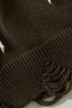 Grunge AK-Bullet Tasseled Sweater