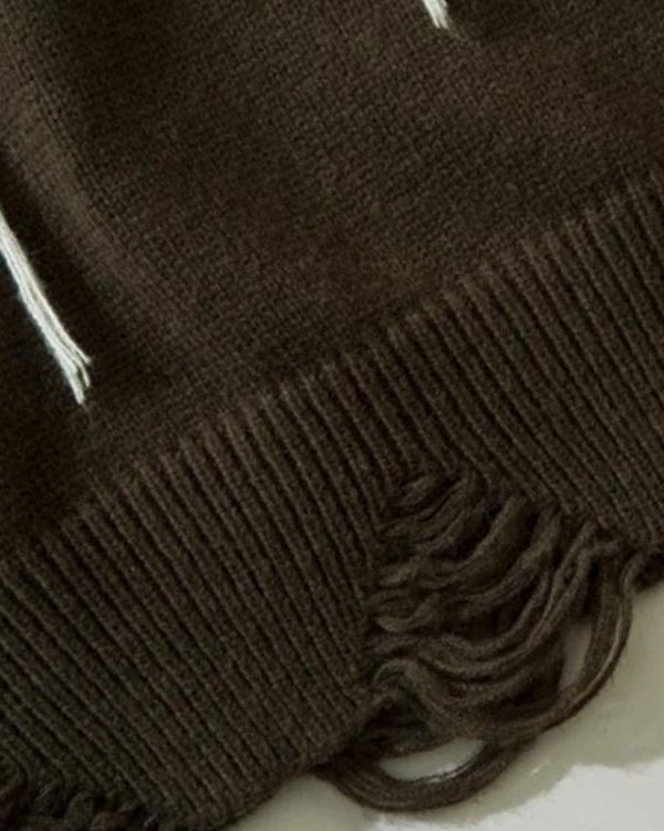 Grunge AK-Bullet Tasseled Sweater