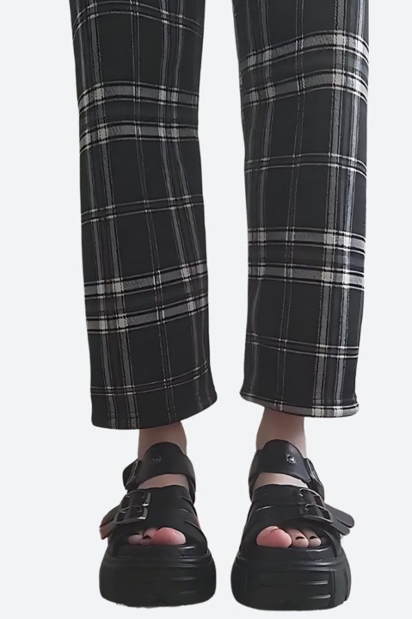 Grunge Belted Platform Sandals