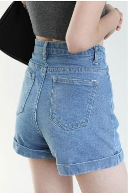 Grunge Black Jean Shorts
