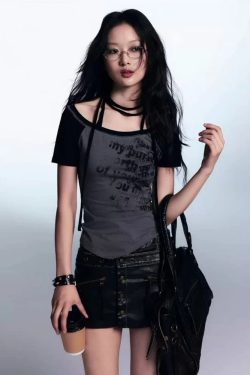 Grunge Boat Neck Tee