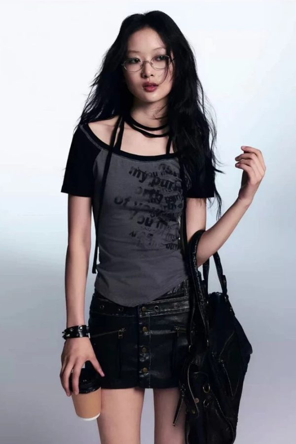 Grunge Boat Neck Tee