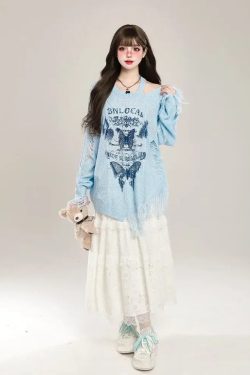 Grunge Butterfly Sweater