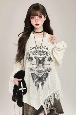 Grunge Butterfly Sweater