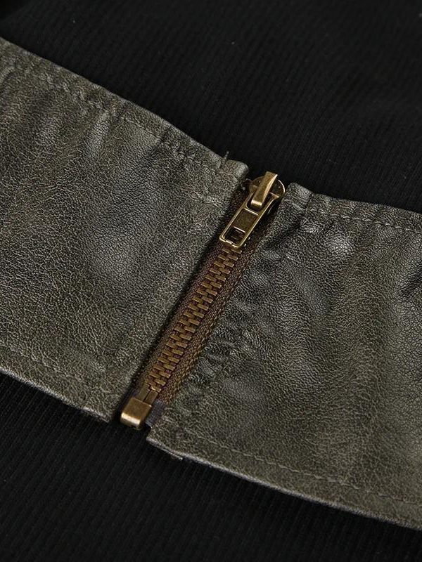 Grunge Crop Halter Top