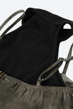 Grunge Crop Halter Top