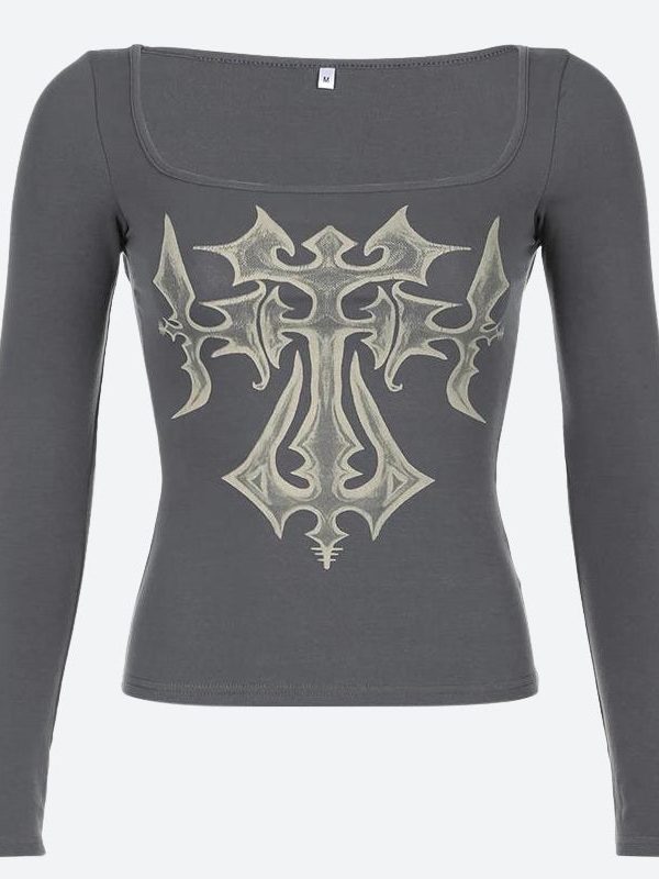 Grunge Cross Bleached Top