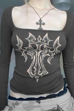 Grunge Cross Bleached Top