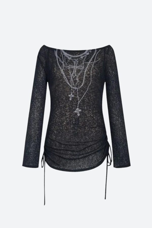 Grunge Cross Necklace Designed Top