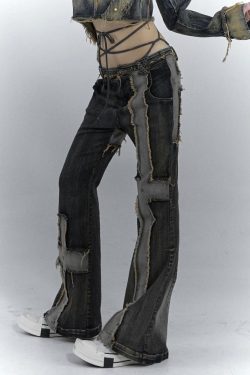 Grunge Cross Patch Jeans