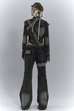 Grunge Cross Patch Jeans