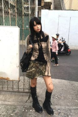 Grunge Cross Path Ribbed Top