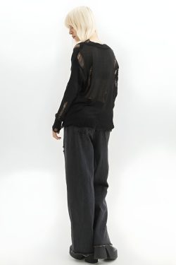 Grunge Cross Zip-Up Jeans