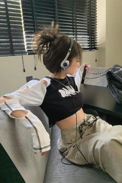 Grunge Cut-Out Crop Top