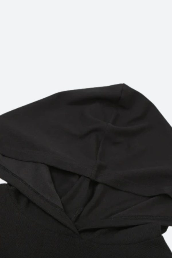 Grunge Cut Out Hooded Top