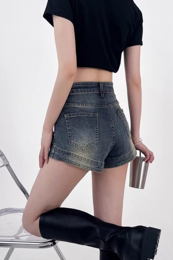 Grunge Denim Shorts