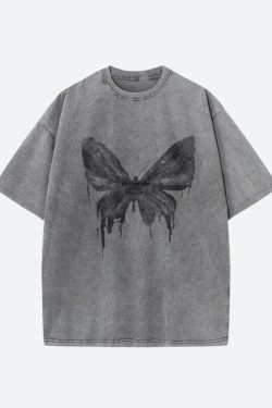 Grunge Distressed Butterfly Tee