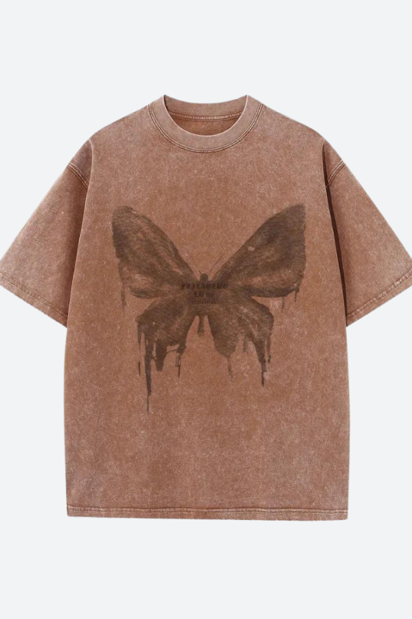 Grunge Distressed Butterfly Tee